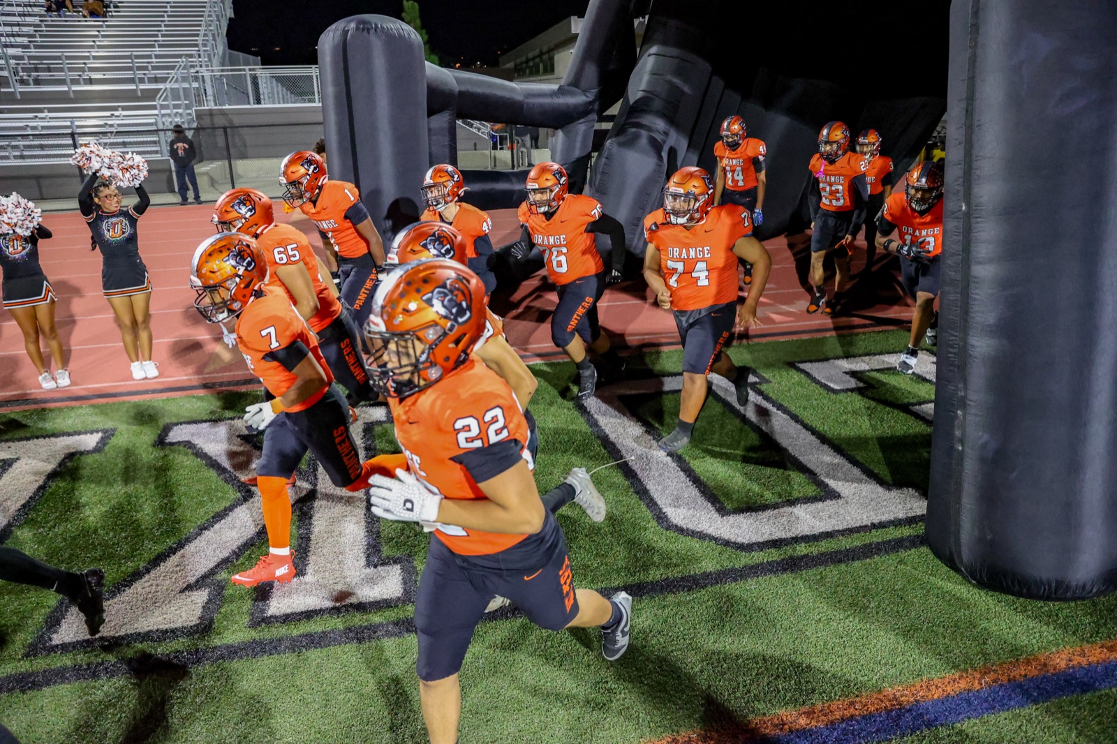 Orange Panthers taking the field