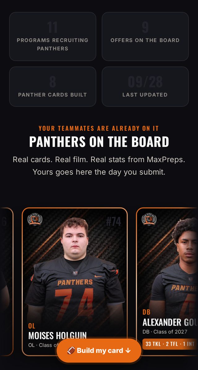 Recruiting HQ — Panthers on the board